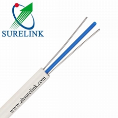 Indoor FTTH Fiber Cable with Steel Wire Strength Member LSZH Jacket