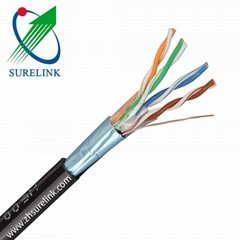 Outdoor waterproof 4pair 24AWG Internet Cable FTP Cat5e FTP CAT5E F/UTP CAT5E