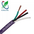 Purple 4cores 35V BC PVC Jacket Unshielded Home Theatre Cable 1