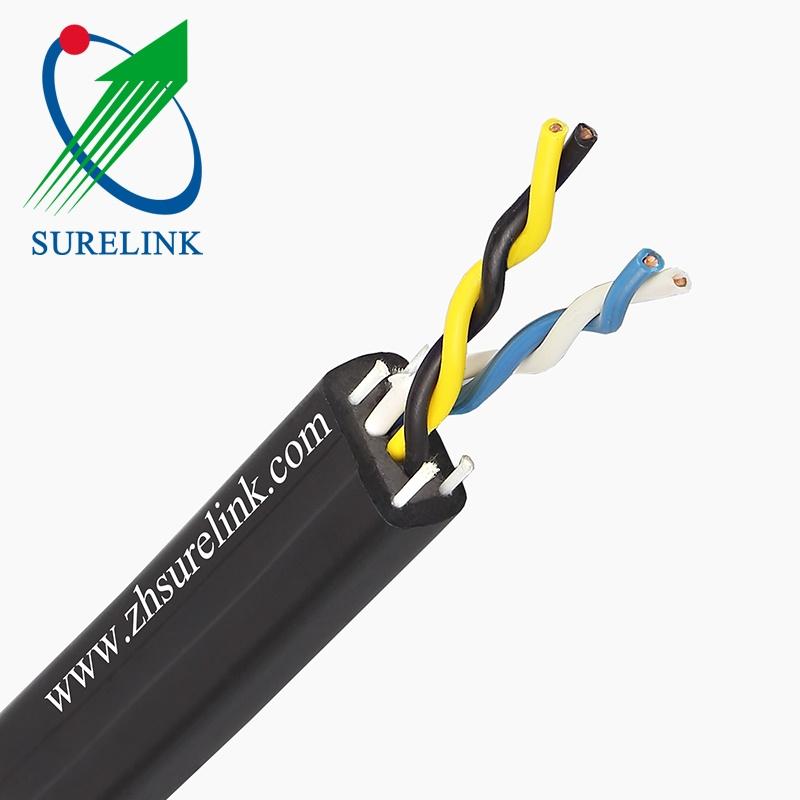 4Core Shield External Woven Drop Cable Telephone Cable