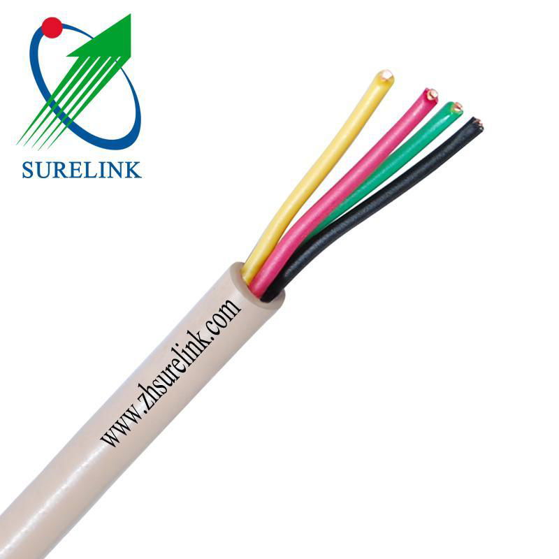 Indoor unshielded 4 Core Beige Station Wire Telephone Cable