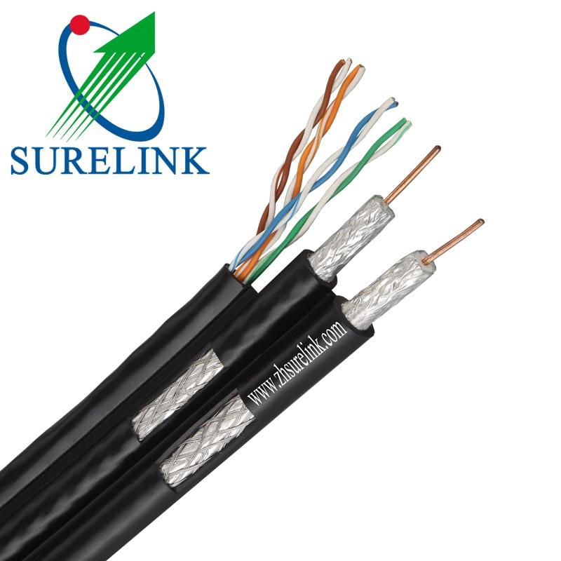 High Speed Duplex RG6 with UTP Cat5e cable