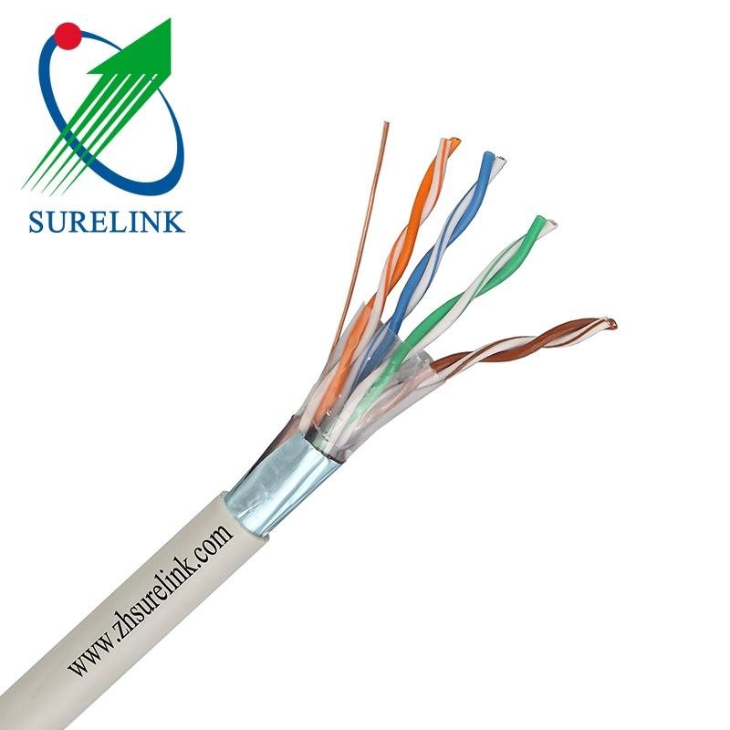 Manufacturer 4pairs 24AWG Bare Copper or CCA Network Cable FTP cat5e cat6 1