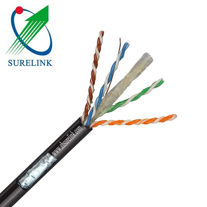 Outdoor Gel Filled or Jelly Filled Outdoor Network Cable LAN Cable STP FTP CAT6 