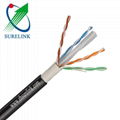 Outdoor Bare copper or CCA Double Jacket Network Cable FTP CAT6 UTP CAT6  1