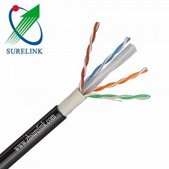 Outdoor Bare copper or CCA Double Jacket Network Cable FTP CAT6 UTP CAT6 