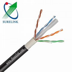 Outdoor Bare copper or CCA Double Jacket Network Cable FTP CAT6 UTP CAT6