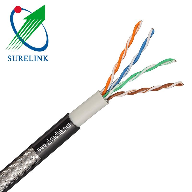 Outdoor Double Jacket Double sheath LAN Cable STP SFTP Cat5e Cat6