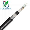 Outdoor Aerial 12Core Double jacket armoured Fiber Optical Cable GYFTY53 