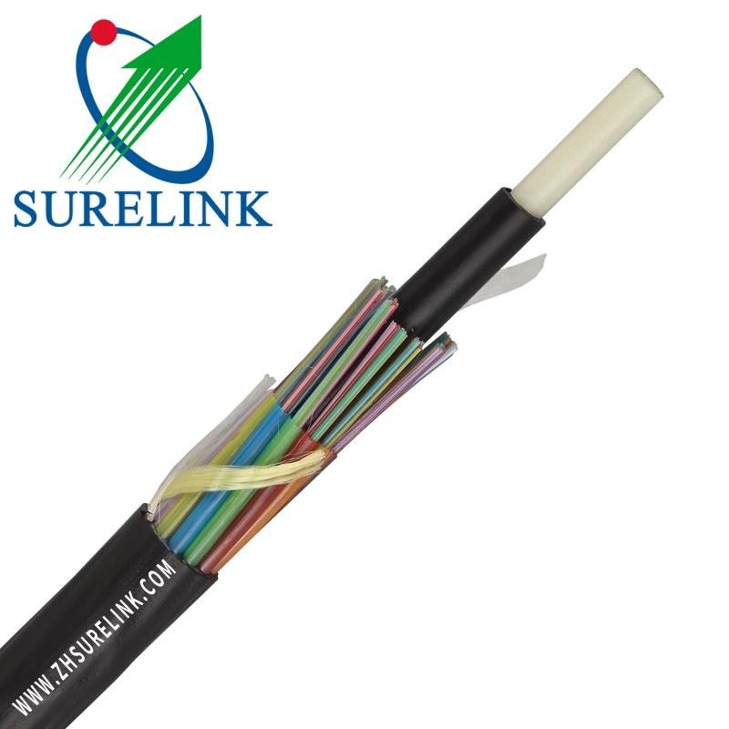 144 or 288 Core Mini Air Blown Micro Fiber Optic Cable with FRP Strength Member 