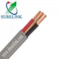 3 Cores PVC Sheathed Flexible Copper Conductor Flat Twin Cable with Earth Cable