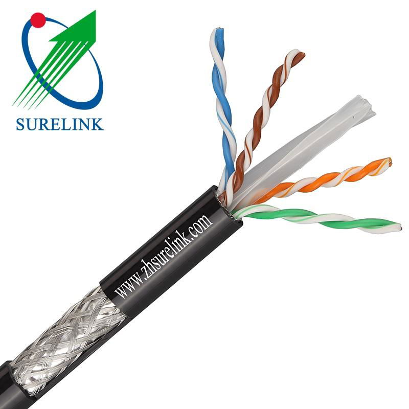 Outdoor Bare copper or CCA Double Jacket Network Cable FTP CAT6 UTP CAT6  2
