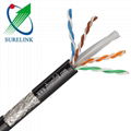 Outdoor Bare copper or CCA Double Jacket Network Cable FTP CAT6 UTP CAT6 