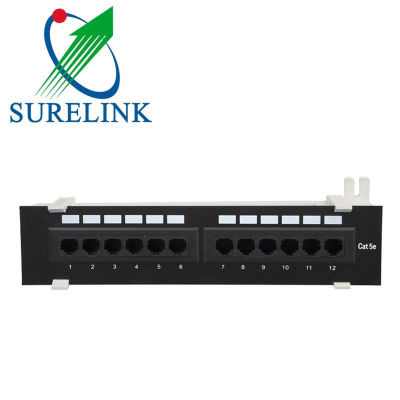 1U 12port 24port 48port UTP CAT6 CAT5E RJ45 Patch Panel 2