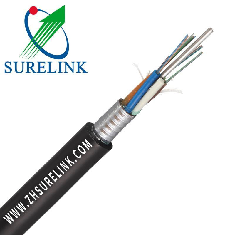 Outdoor Single Core Underground Armoured Fiber Optic Cable GYTA 3