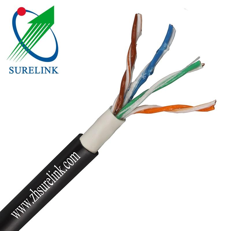 Outdoor Gel Filled or Jelly Filled UTP Cat5e LAN Cable Internet Cable