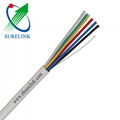 Flexible Unshielded Copper PVC Jacket 4 Core 24AWG Security Alarm Cable