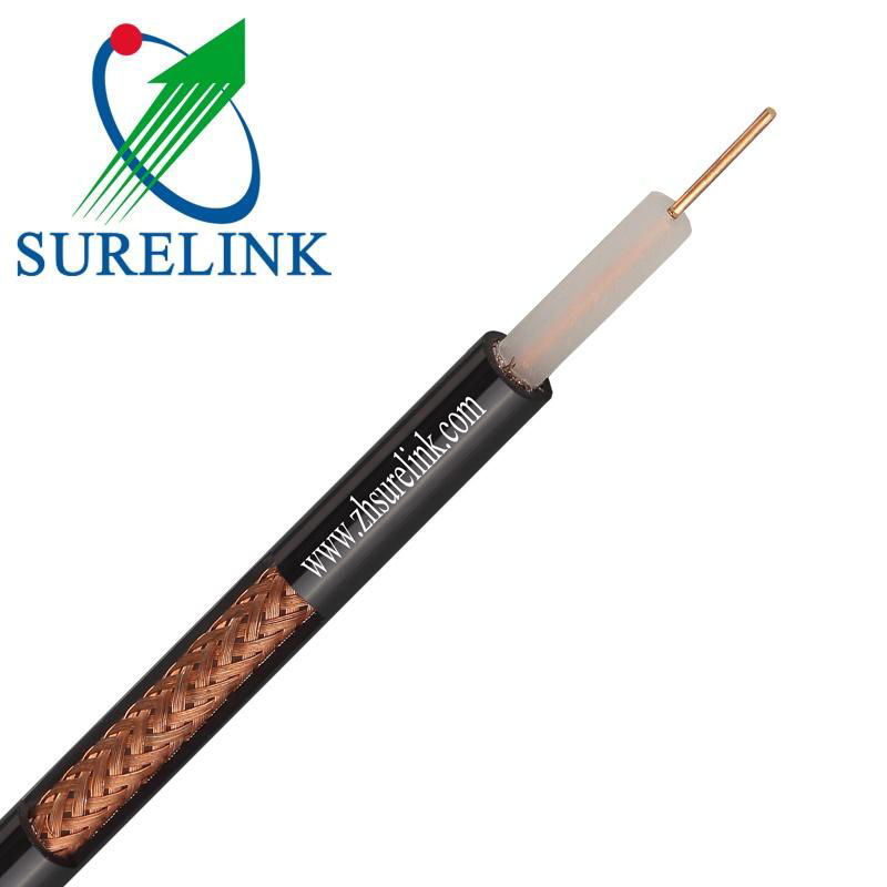 QUAD Rg6 or RG6 tri Shield Coaxial Cable RG6 tri shield SURELINK (China Manufacturer