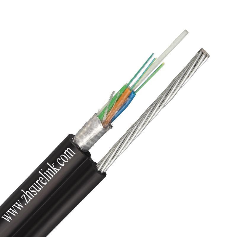 Outdoor self supporting Armored Single Mode Multicore Fiber Optic Cable Gyxtc8s