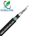 Outdoor armored underground direct buried double sheath 48core fiber optic cable