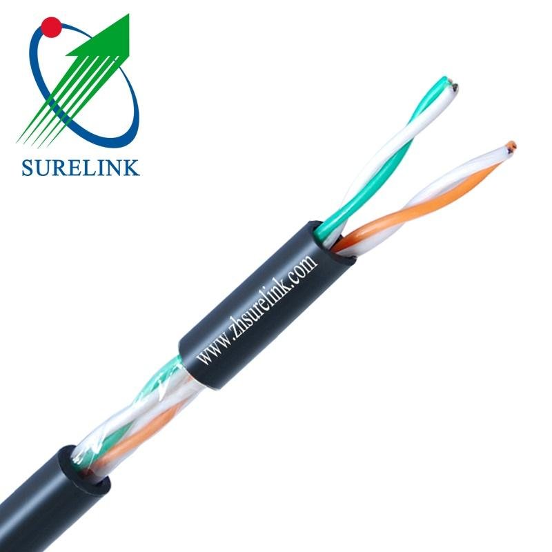 2 Core Unshielded self supporting Drop cable telephone cable BC 2