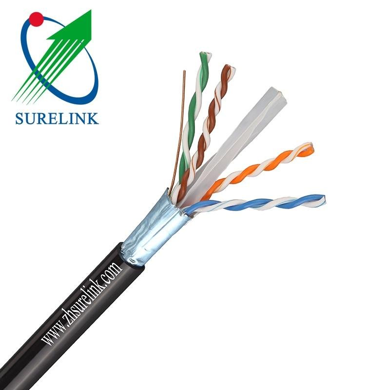 Outdoor Bare copper or CCA Double Jacket Network Cable FTP CAT6 UTP CAT6  3