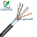 Outdoor Double Jacket Copper or CCA LAN Cable STP CAT6 SFTP CAT6