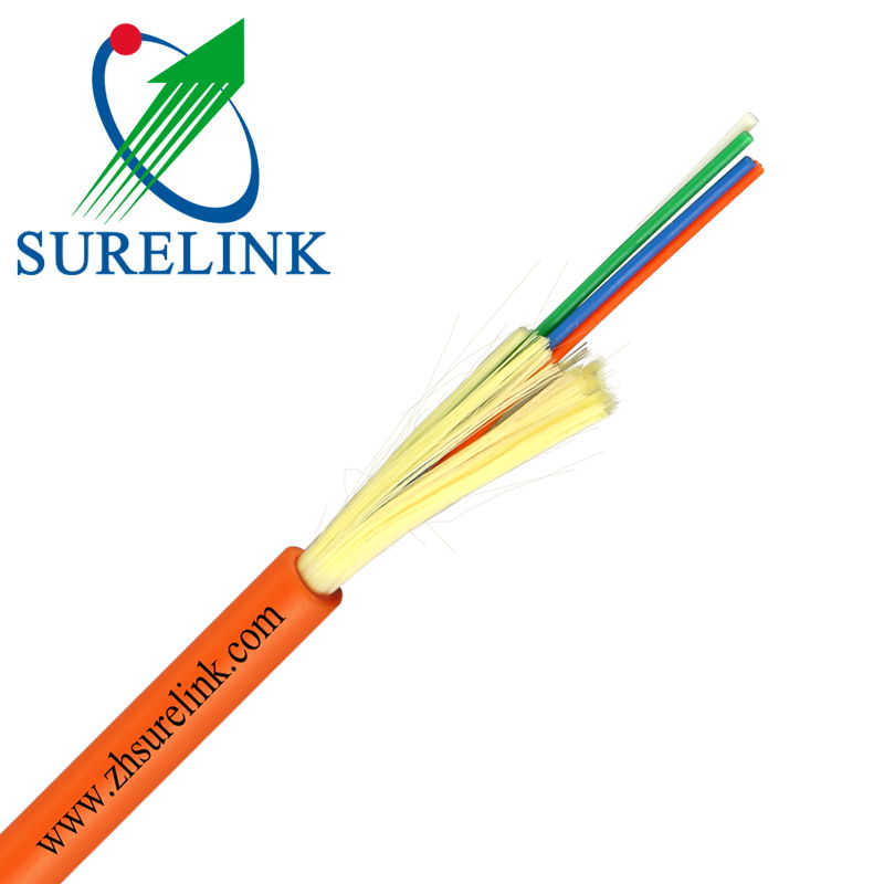 Indoor Fiber Cable Tight Buffer 4 Multi Core Single Mode Fiber Optic Cable GJFJV 4