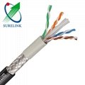 4pairs 23AWG double screen Ethernet Cable LAN Cable FFTP SFTP SSTP Cat6A Cat7 4