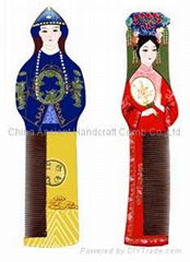 China Qing Dynasty People Healthful Craft Hair Comb YG011