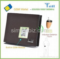 4.5 watts GSM wallet with wireless earpiece