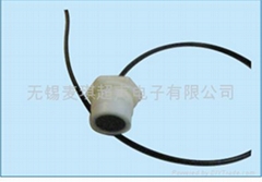 Liquid-plastic flow-metering transducer