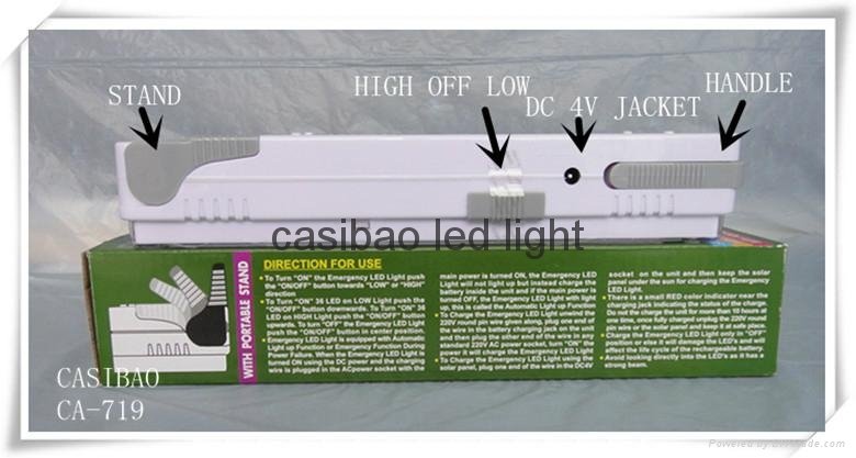 Freeshipping CASIBAO emergency led light supports solar power portable solar cam 3