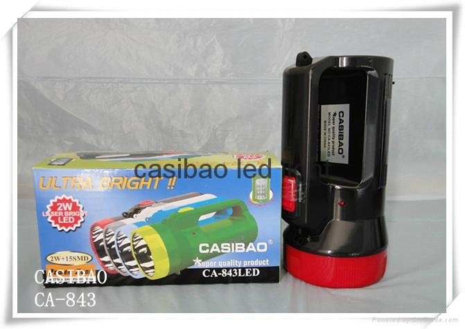 Freeshipping CASIBAO Rechargeable Portable High Brightness 15 LED Lamp flashligh 5