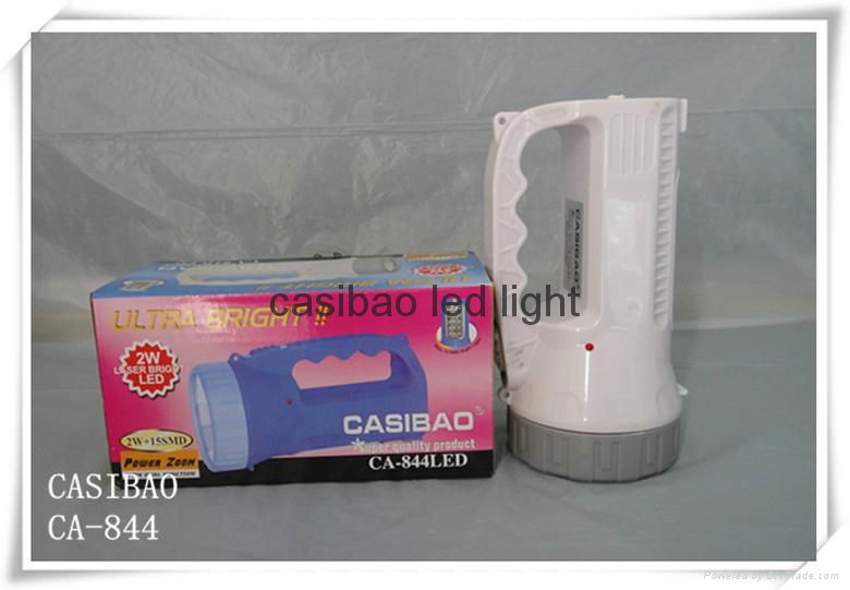 Freeshipping CASIBAO Rechargeable Portable High Brightness 15 LED Lamp flashligh 2