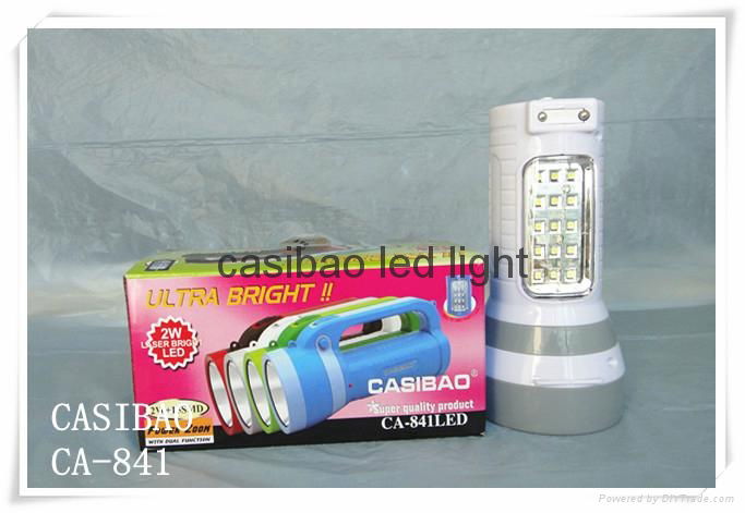  Free shipping CASIBAO LED Rechargeable Handle Torch For Camping,working,fishing
