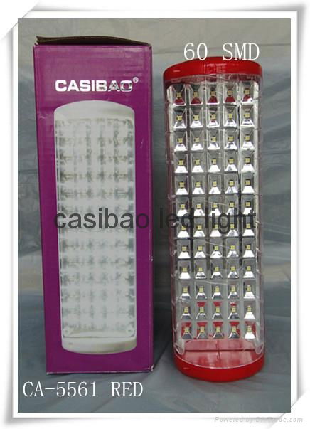 Free shipping CASIBAO 60 SMD rechargeable portable high brightness emergency fla 2