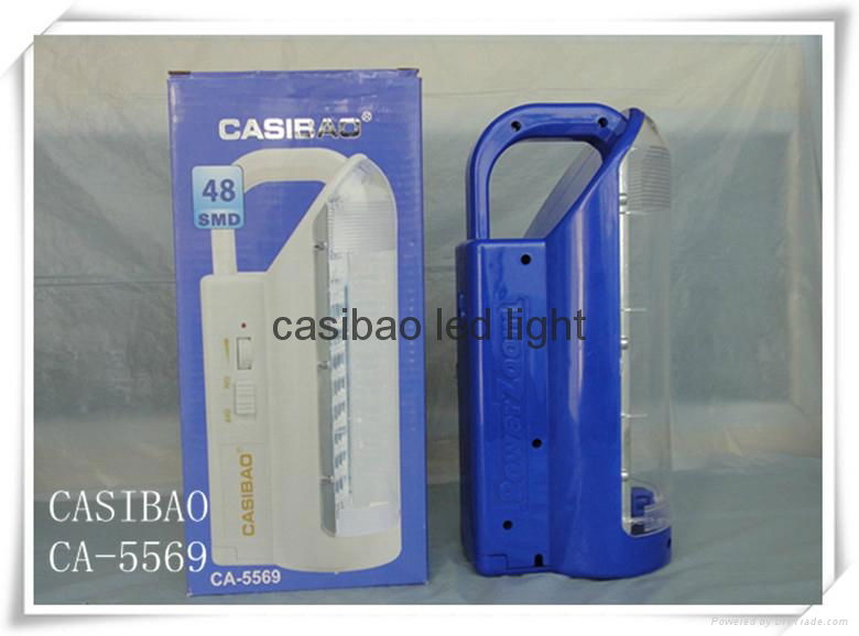 Free shipping CASIBAO 52SMD rechargeable portable brightness emergency led flash 2