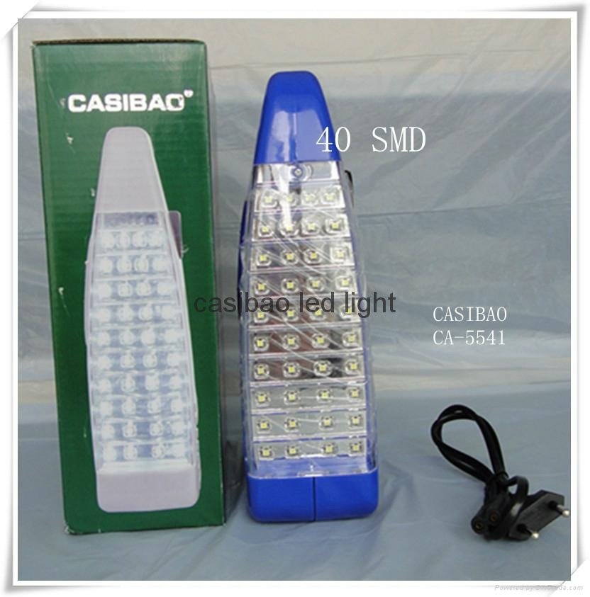 Free shipping CASIBAO 40 SMD rechargeable portable high brightness emergency fla 2