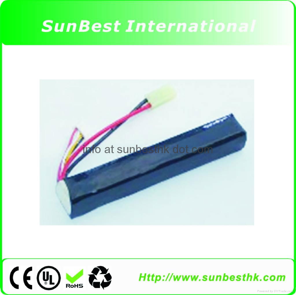 Polymer Li Ion Rechargeable Battery 11.1V 1200mAh 15C For BB Gun