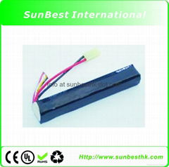 Polymer Li Ion Rechargeable Battery 11.1V 1200mAh 15C For BB Gun