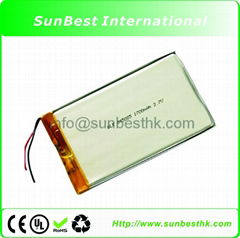 3.7V 1700mAh Li Polymer Battery 045085 With PCB and Lead Wire