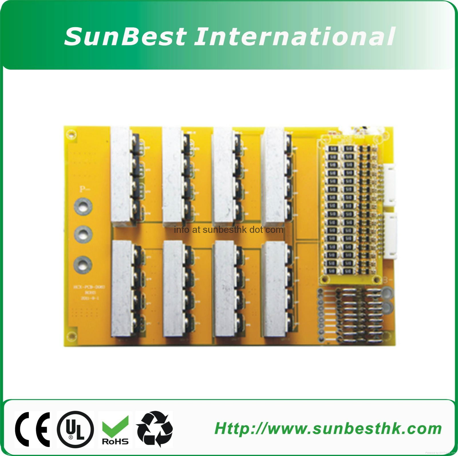 Protection Circuit Module (PCM) for 29.6V 8S Liion and LiPolymer