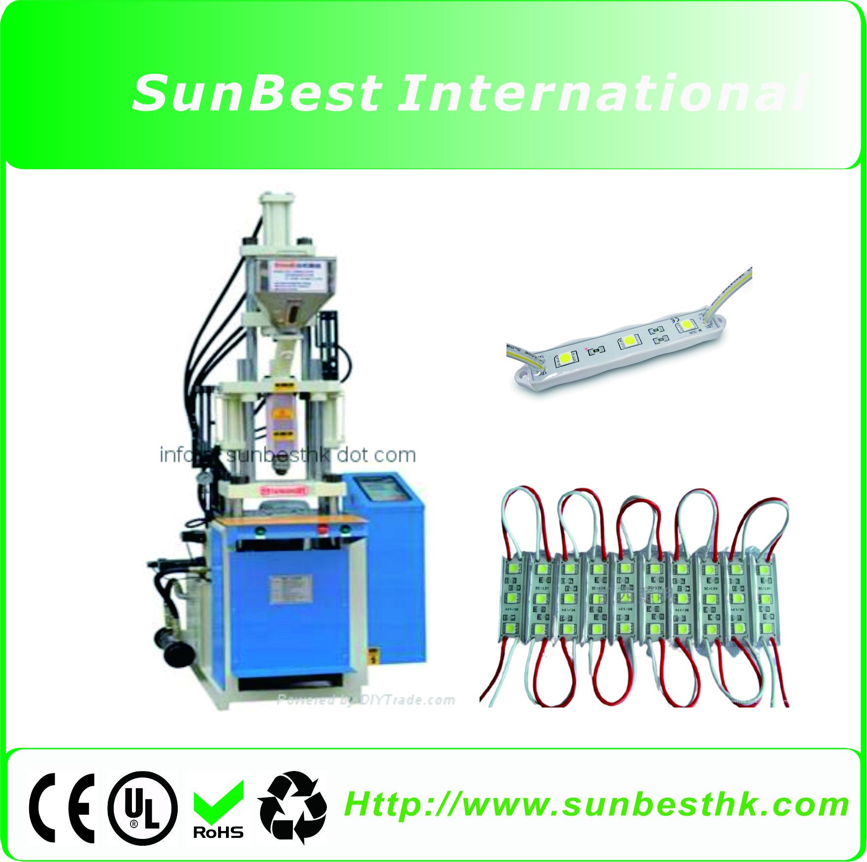 High pressure vertical injection machine for LED module