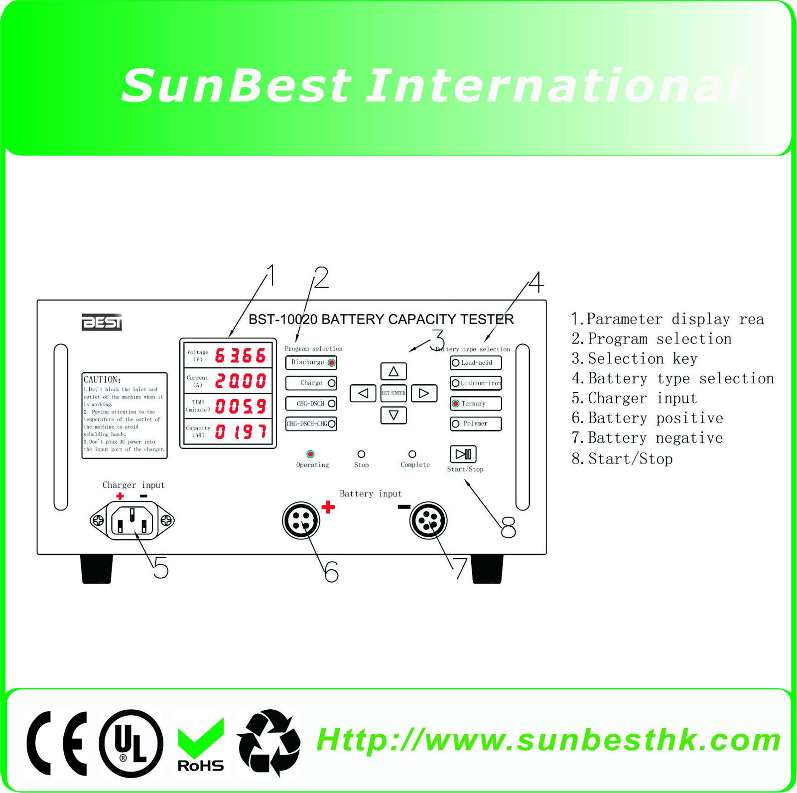 Multi-Function Lithium Battery Pack Capacity Tester BST-10020 3