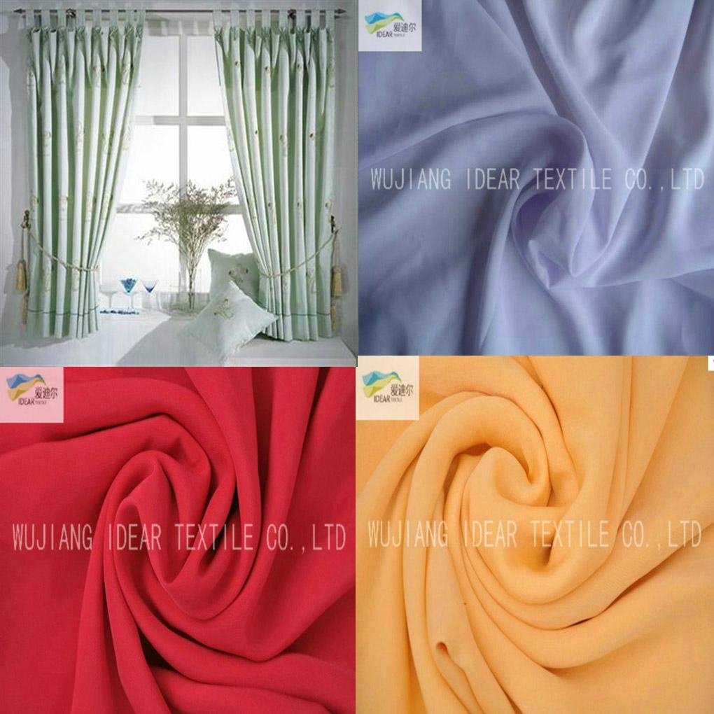 50D+50Dx75D Dyed Ployester Satin Peach Skin  Fabric For Home Textile