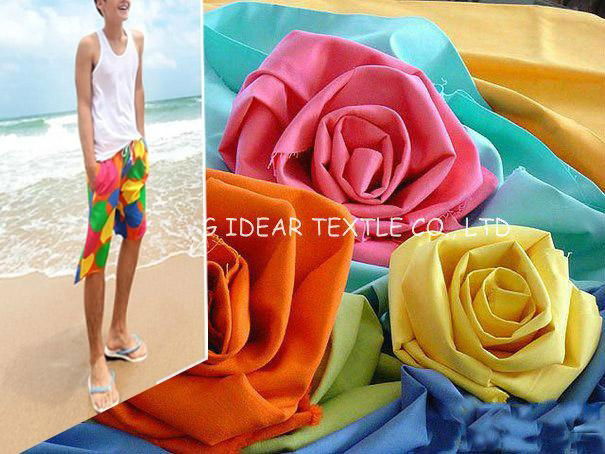 85%Polyester 15%Nylon Microfiber Peach Skin  Fabric For Beach Pant Fabric