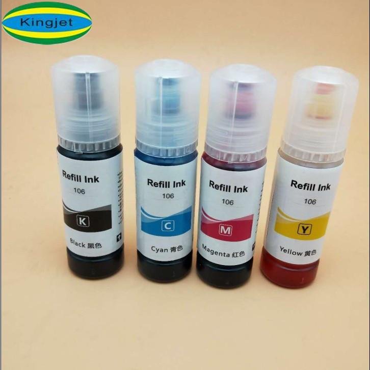 Vivid color dye ink for Epson 105 106 with Epson ECOTANK ET7700 7750 printer