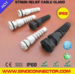 Strain Relief Spiral Cable Gland Cord Connectors