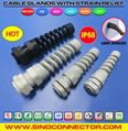 IP68 Non-Metallic Strain Relief Flex Spiral Cable Glands 1